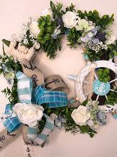 Cargar imagen en el visor de la galería, Custom Designer Handmade Nautical Beach Themed Wreath