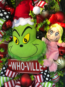 XL Christmas Grinch Wreath