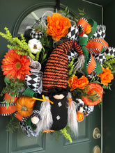 Load image into Gallery viewer, Halloween Gnome Wreath