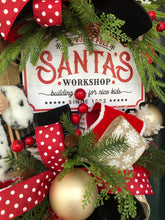 Load image into Gallery viewer, XL Deluxe Santa’s Workshop Christmas Wreath