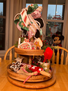 Gingerbread 2 Tiered Decorative Tray