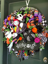 Load image into Gallery viewer, Deluxe Nightmare Before Christmas Wreath