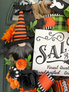 Coroa de Halloween com pedido personalizado