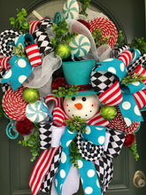 Load image into Gallery viewer, Snowman Wreath