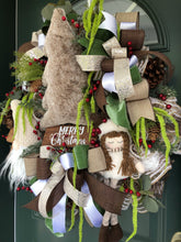 Load image into Gallery viewer, XL Scandinavian Gnome Christmas Wreath