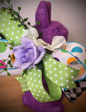 Load image into Gallery viewer, Custom designer handmade Flocked Spring Bunnies