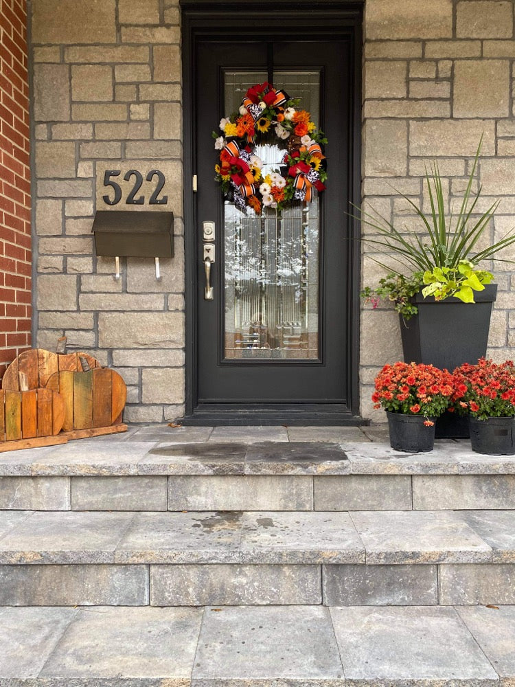 Custom Order Fall Floral Wreath