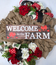 Load image into Gallery viewer, Custom Designer Handmade Welcome to the Farm Wreath