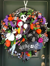 Load image into Gallery viewer, Deluxe Nightmare Before Christmas Wreath