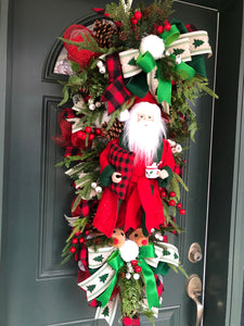 XL Deluxe Santa’s Christmas Wreath Swag