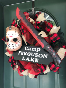 Friday The 13th Halloween Wreath