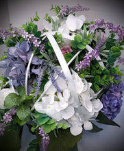 Carregar imagem no visualizador da galeria, Custom Designer Handmade  Lavender and white floral globe centerpiece / Table Arrangement / Table Decor