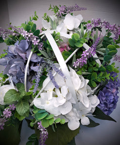 Custom Designer Handmade  Lavender and white floral globe centerpiece / Table Arrangement / Table Decor