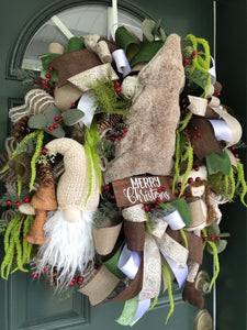 XL Scandinavian Gnome Christmas Wreath