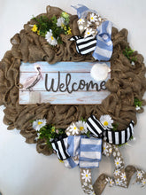 将图片加载到图库查看器，Custom Designer Handmade Nautical Beach Themed Welcome Wreath