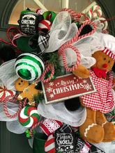 Load image into Gallery viewer, Custom Designer Handmade Gingerbread themed Christmas wreath