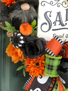 Corona de Halloween de pedido personalizado