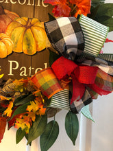 Load image into Gallery viewer, Custom Designer Handmade Welcome to our Patch Fall Wreath