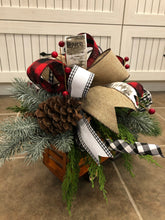 Cargar imagen en el visor de la galería, Classic Red Truck Christmas centerpiece / Table Arrangements /  Table Decor