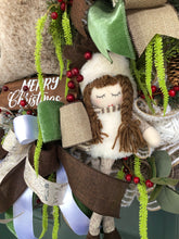 Load image into Gallery viewer, XL Scandinavian Gnome Christmas Wreath