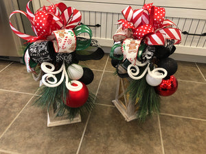 Custom Designer Handmade Christmas lanterns / centerpieces  / Table Arrangements / Table Decor