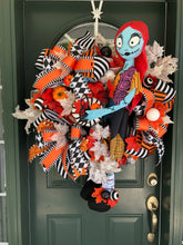 Load image into Gallery viewer, Nightmare Before Christmas Halloween Wreath - Sally