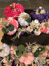 Load image into Gallery viewer, Custom Designer Handmade Handcrafted plush/foam fabric pumpkins