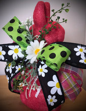 Cargar imagen en el visor de la galería, Custom designer handmade Flocked Spring Bunnies