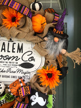 Cargar imagen en el visor de la galería, Custom Designer Handmade Salem Broom Company Halloween Wreath