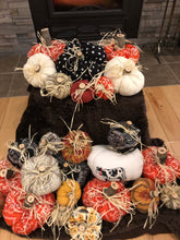 Load image into Gallery viewer, Custom Designer Handmade Handcrafted plush/foam fabric pumpkins