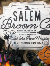 Load image into Gallery viewer, Custom Designer Handmade Salem Broom Company Halloween Wreath