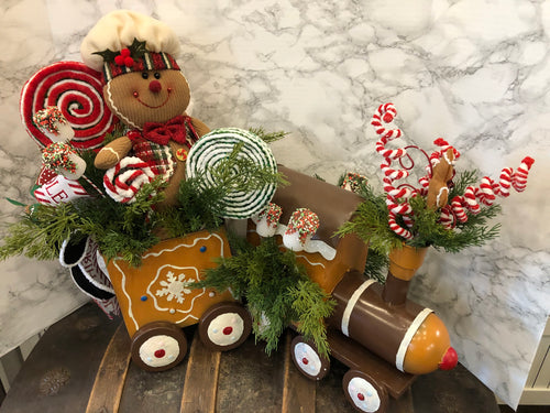 Gingerbread Train Decor