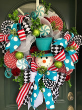 Load image into Gallery viewer, Snowman Wreath