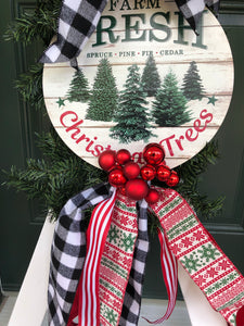 Custom Designer Handmade Festive Christmas holiday skis