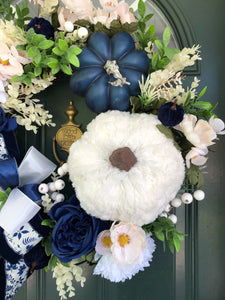 Blue Fall Wreath