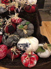 Load image into Gallery viewer, Custom Designer Handmade Handcrafted plush/foam fabric pumpkins