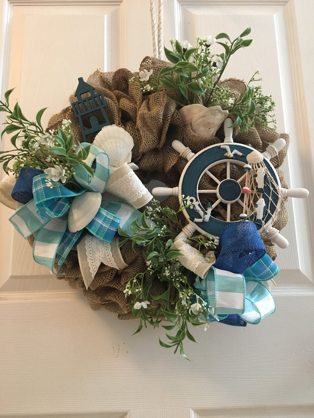 Custom Designer Handmade Nautical Beach Themed Wreath