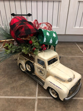 Load image into Gallery viewer, Custom Designer Handmade Classic White / Cream Truck Christmas centerpiece / Table Arrangement / Table Decor