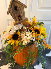 Load image into Gallery viewer, Custom Designer Handmade XL Fall Pumpkin Centerpiece