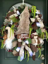 Load image into Gallery viewer, XL Scandinavian Gnome Christmas Wreath