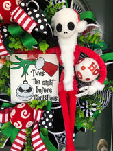 Load image into Gallery viewer, XL Deluxe Nightmare Before Christmas Wreath