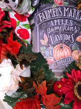 Load image into Gallery viewer, Custom Designer Handmade Farmer&#39;s Market Fall Wreath