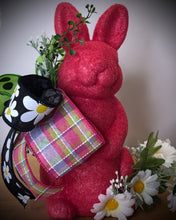 Cargar imagen en el visor de la galería, Custom designer handmade Flocked Spring Bunnies