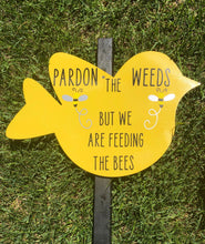 Cargar imagen en el visor de la galería, Custom Designer Handmade Feeding The Bees Yard Sign