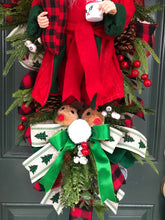 Load image into Gallery viewer, XL Deluxe Santa’s Christmas Wreath Swag