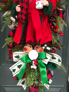 XL Deluxe Santa’s Christmas Wreath Swag