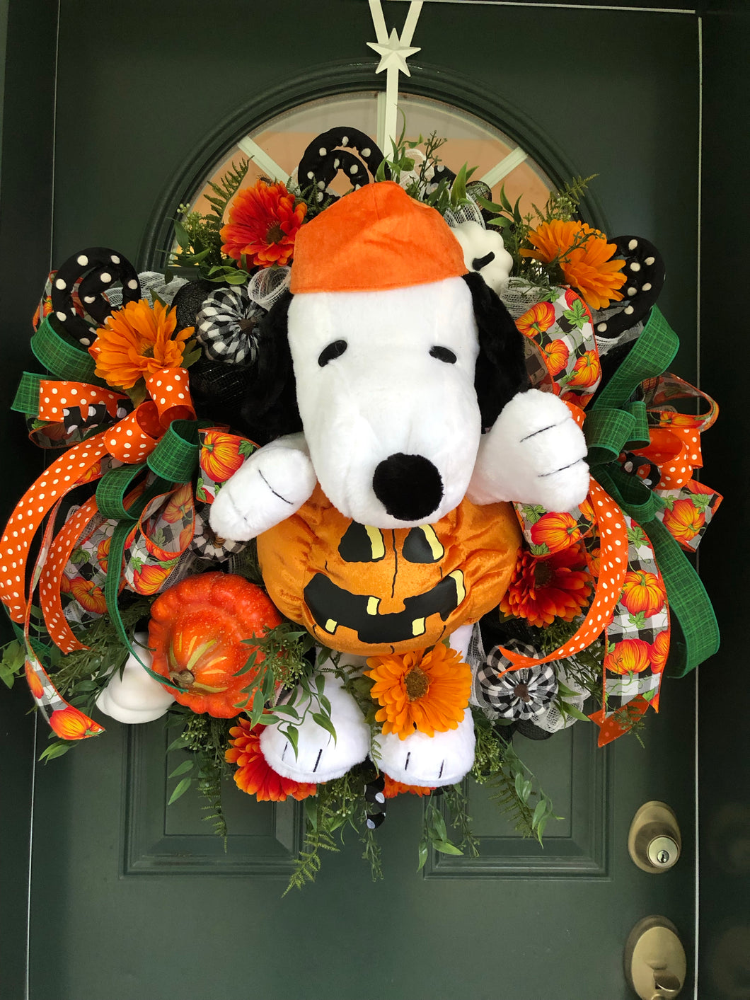 Snoopy Pumpkin Wreath