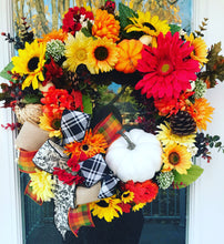 Load image into Gallery viewer, Custom Order Fall Floral Wreath