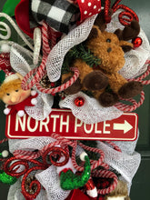 Load image into Gallery viewer, Custom Designer Handmade  North Pole Christmas Wreath