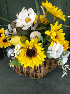 Centre de table tournesol d'automne